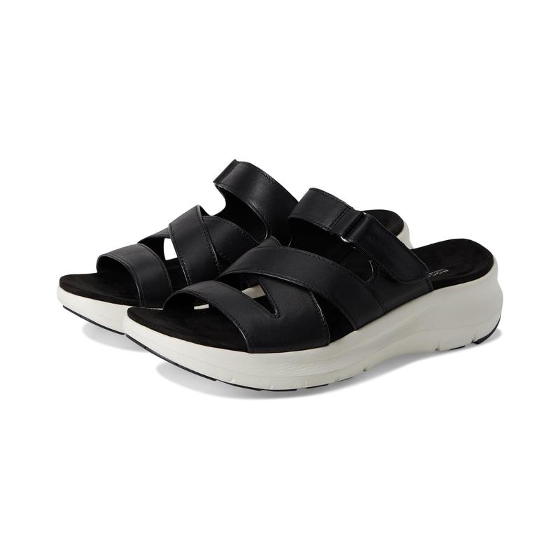 海外代购Rockport/乐步女士休闲凉鞋减震缓冲轻盈舒适厚底魔术贴