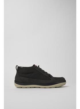 代购Camper男士马丁靴防水保暖防滑缓震灰色回收尼龙皮革