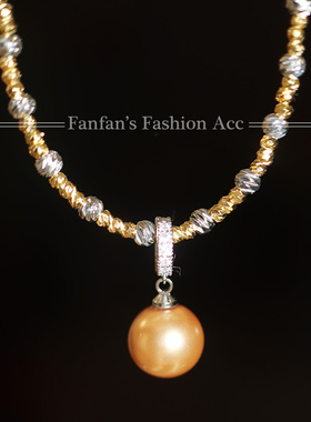 金色车花链任意扣珍珠项链日韩镀金简约设计感锁骨链2025新款女式