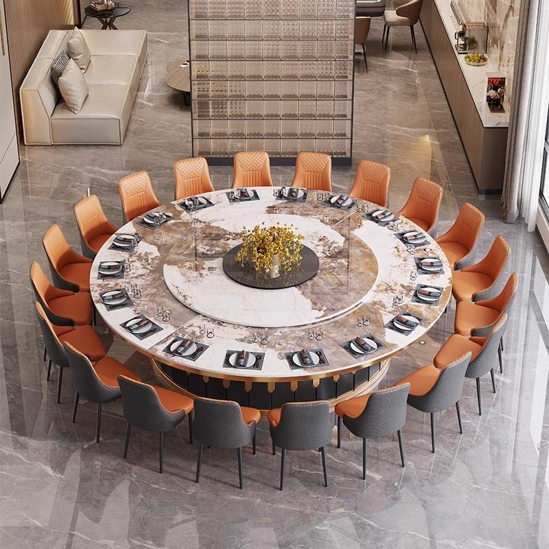 20人包厢宴会轻奢酒店火锅桌岩板