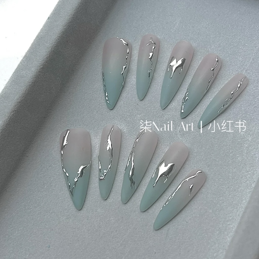 哑光渐变纯手工定制穿戴甲