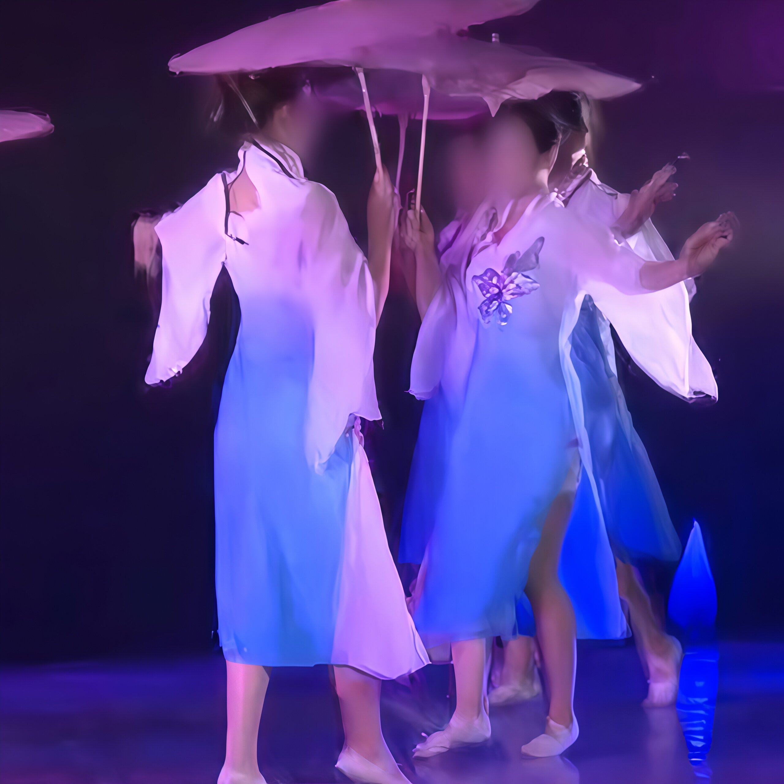《小城雨巷》古典舞舞蹈服专业定制女子群舞民族民间舞台演出服装