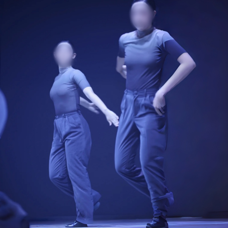 第二届文化中国双创大赛女男群舞《破晓》现代舞紧身黑色演出服装