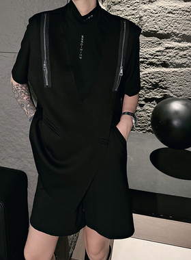 Dan Dan 黑色设计感小众马甲外套女 2023年高级感叠穿马夹