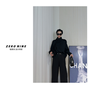 Dan 黑色设计感时髦精立体花朵卫衣女