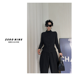 德绒开衫 长袖 暗黑风半高领打底T恤女 Dan