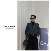 通勤百搭设计师款 Dan 衬衣 女 高级感法式 复古条纹长袖 衬衫