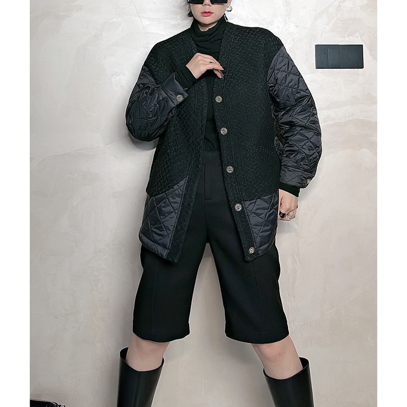 Dan Dan 暗黑风 小众买手店设计感棉衣女  秋冬新款夹棉外套