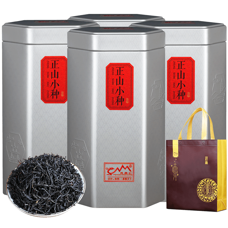 买一送三 正山小种红茶茶叶散装共500g武夷山新茶礼盒装凤鼎红