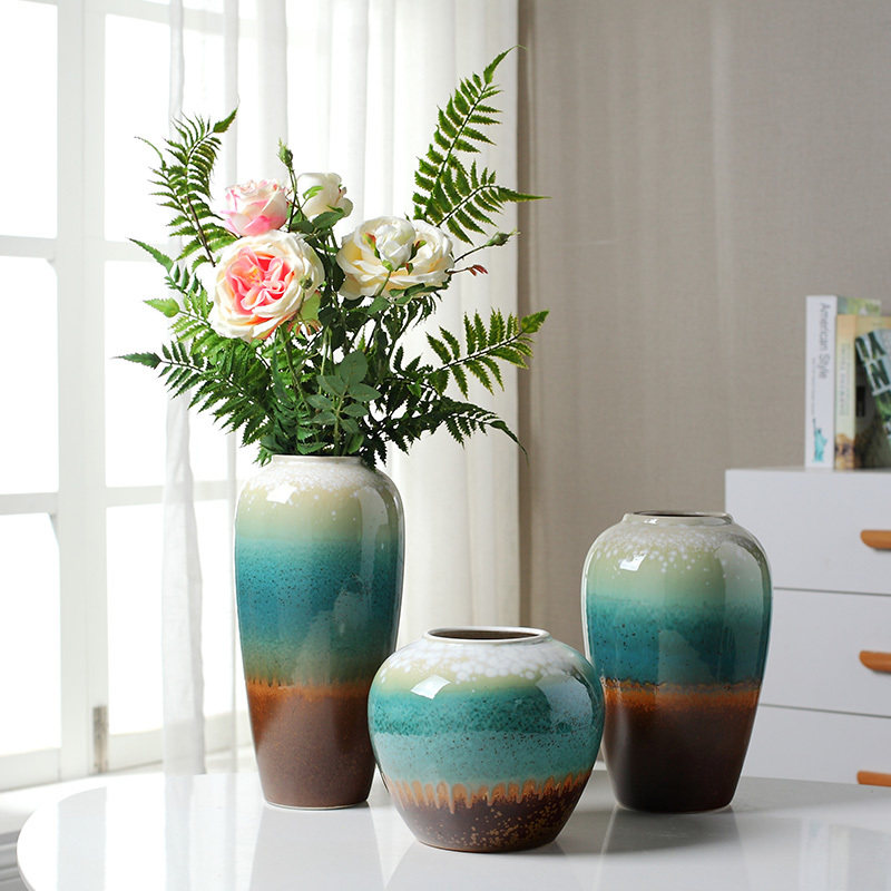 景德镇花瓶摆件客厅插花家居陶瓷现代简约电视柜餐桌花屏装饰小,家居饰品,花瓶,淘宝优惠券,粉丝福利购,淘宝优惠卷