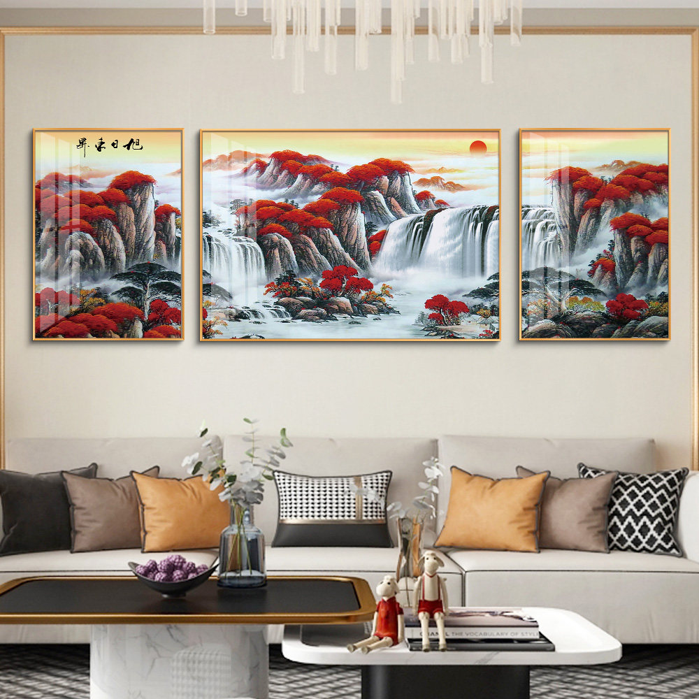 壁画客厅挂画招财风水,玄关壁画招财_大山谷图库