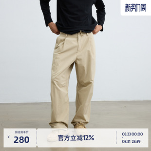 风直筒纯棉裤 BEASTER卡其色美式 25工装 男夏秋新品 子 刺绣休闲长裤