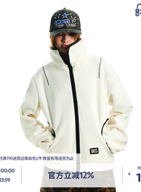 【铁臂阿童木联名】BEASTER联名绣花摇粒绒外套休闲高领保暖上衣