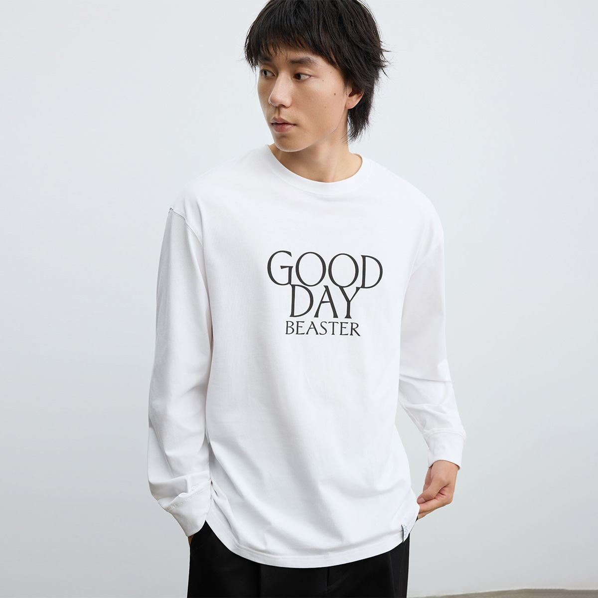 BEASTER柔软亲肤印花长袖T恤