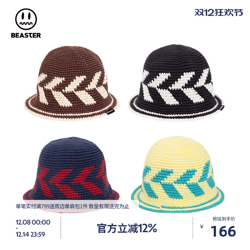 BEASTER休闲显脸小潮渔夫帽