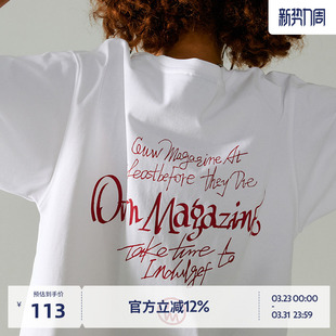 情侣装 BEASTER字母印花短袖 t恤男红色潮牌纯棉国潮上衣女新年美式