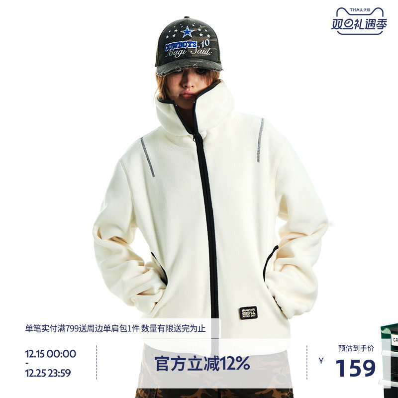 BEASTER联名绣花摇粒绒外套