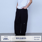 柔软亲肤高腰抽绳黑色长裤 BEASTER美式 25夏新薄款 男款 百搭休闲裤