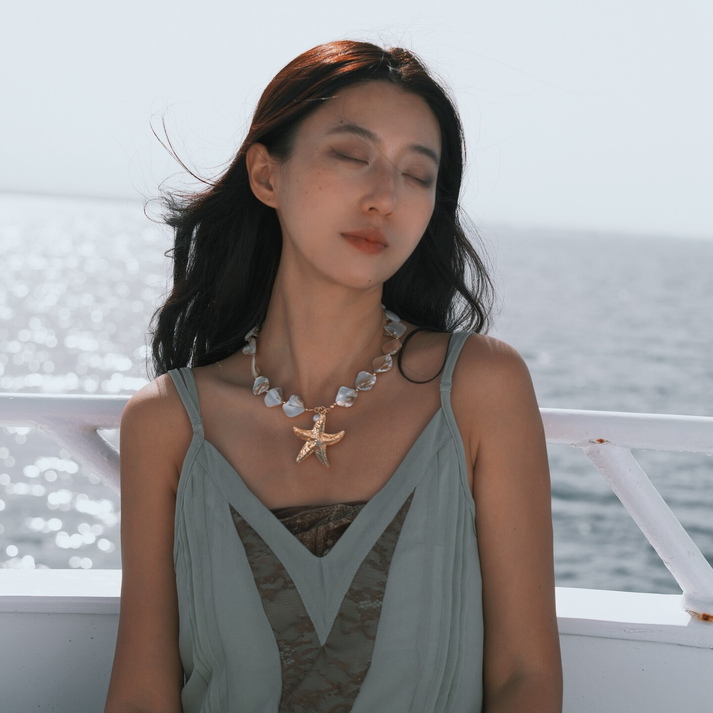 猫之旅店 海边度假海星贝壳项链女天然母贝choker波西米亚手链