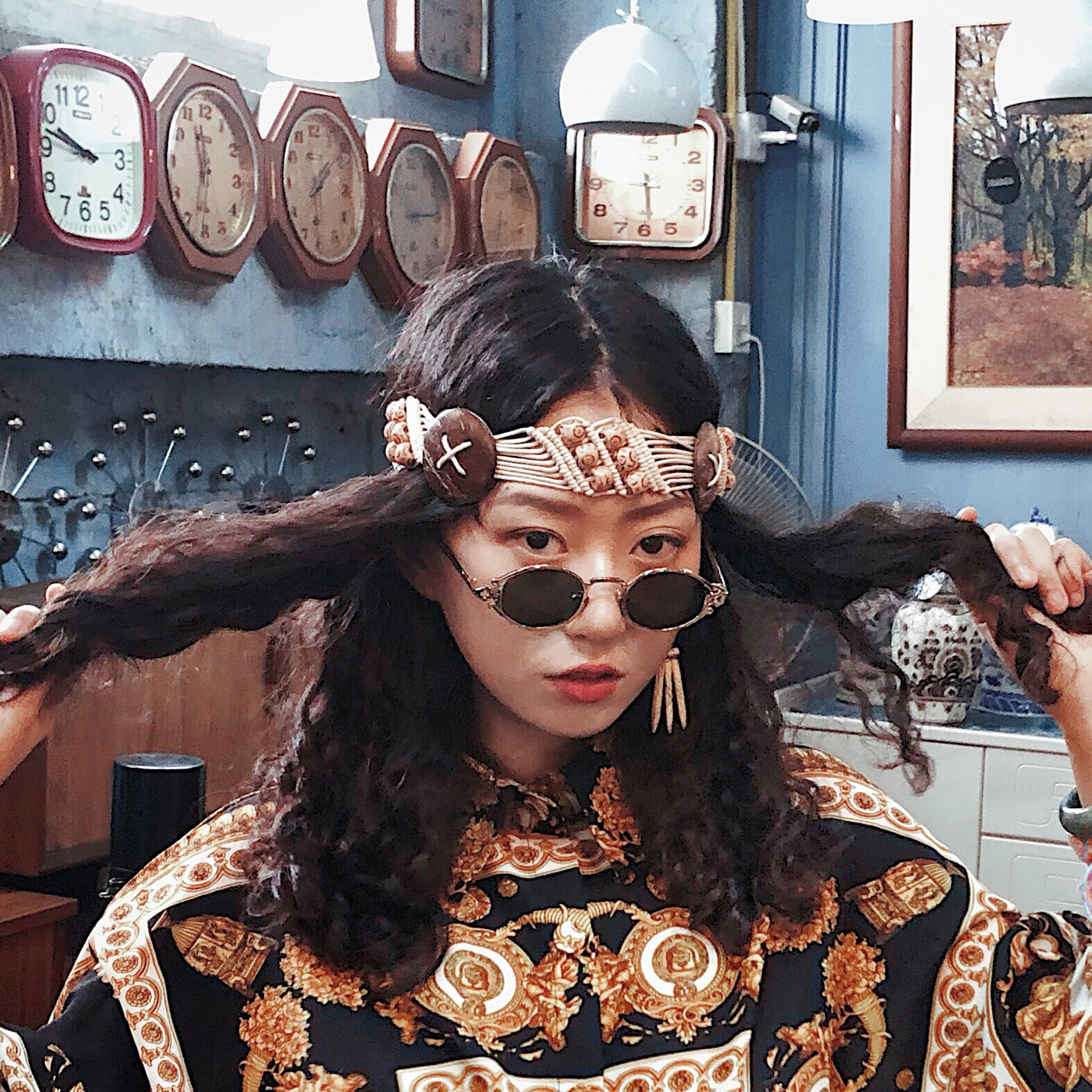 猫之旅店  民族风蜡绳编织手工波西米亚风格嬉皮腰带配饰发带