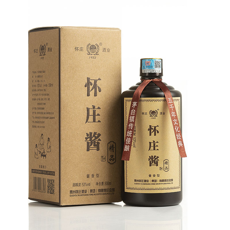 酱香型53度贵州白酒优级 500ml*6瓶/箱整箱黑瓶怀庄酱酒
