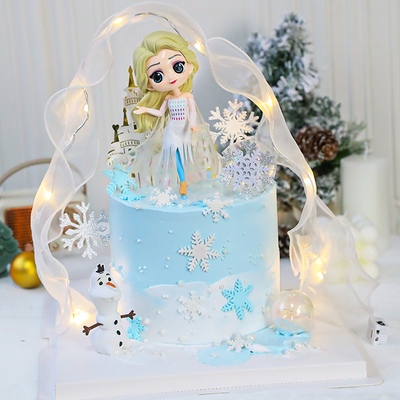 冰雪女王艾莎公主摆件城堡