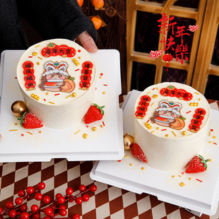 2026新年跨年蛋糕装饰马年大吉顺风顺水诸事皆宜亚克力装扮插件