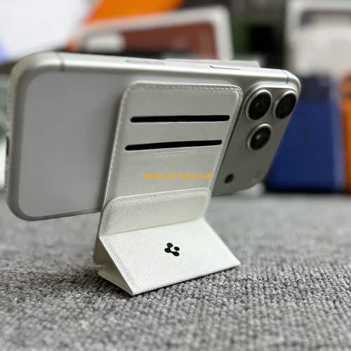 Spigen 适用于苹果iphone15pro磁吸卡包MagSafe支架卡包配件14/13