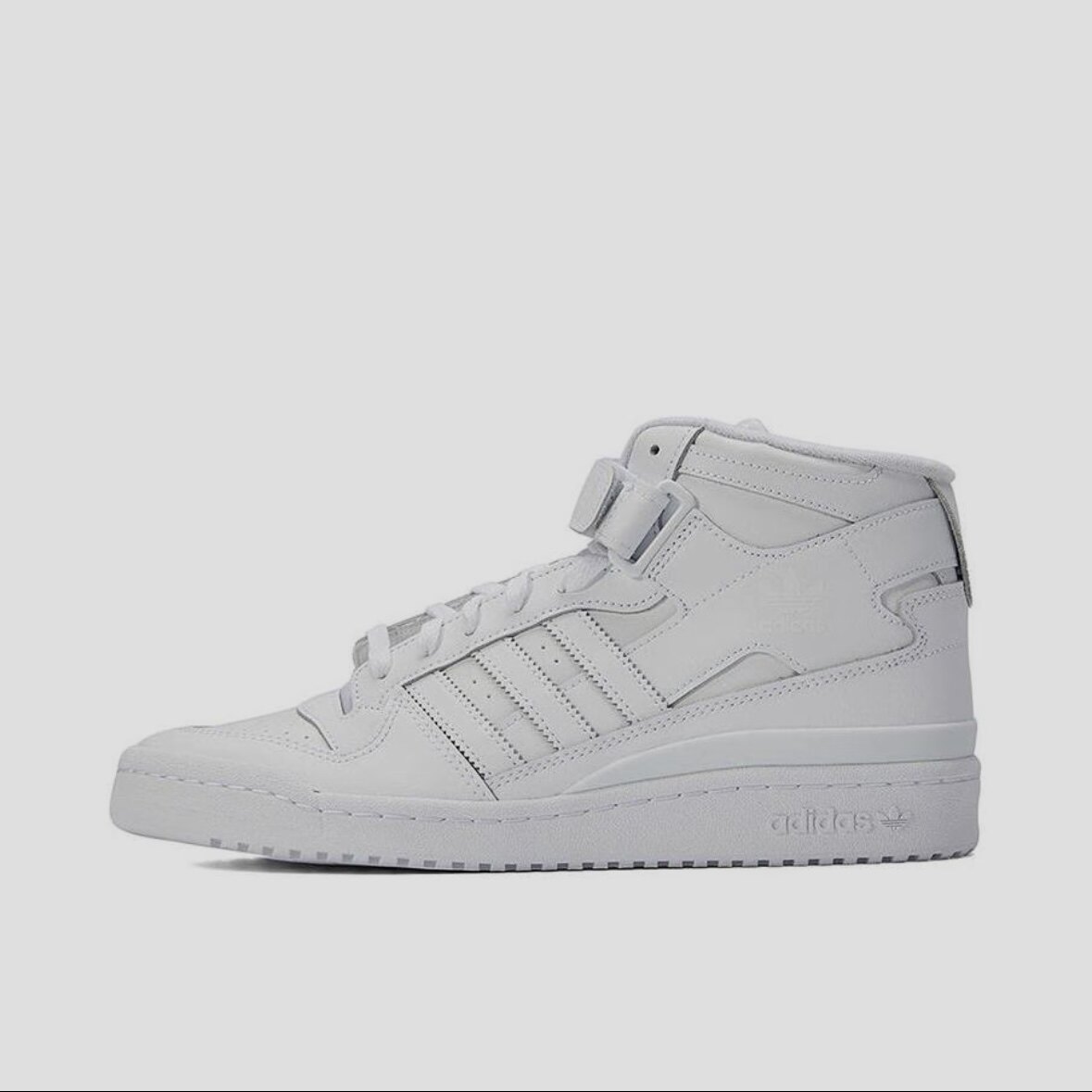 adidas Originals Forum 时尚魔术贴篮球风薄底包裹性 纯白青岛仓图片