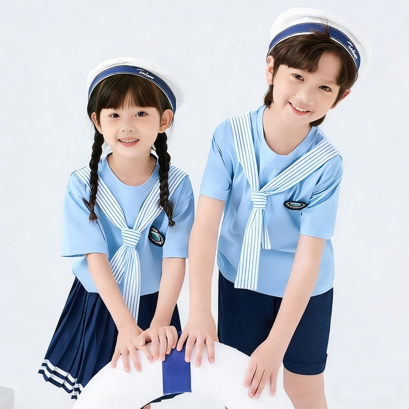 六一儿童海军风水手服表演套装