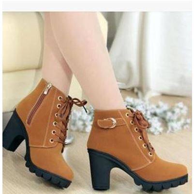 2018 women winter ladies high heels shoes Martin boots 41 40