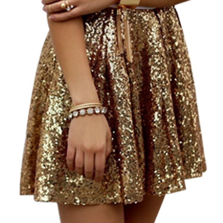 Women fashion bling sequins skirts fashion golden Sequins skirt Pleated skirtin the Women's clothing/Boutique , Skirts  category - from Buy2taobao.com to provide professional Taobao agent buy service