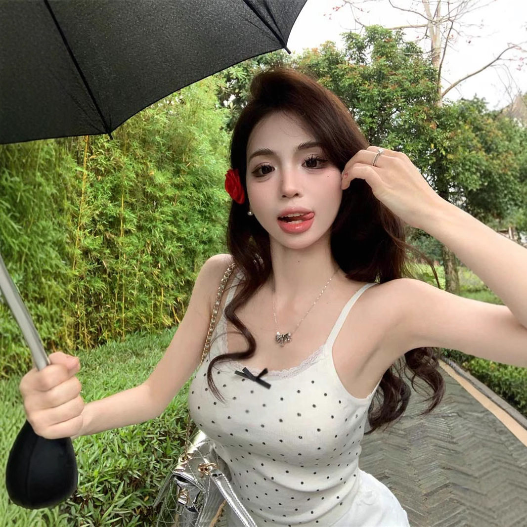 纯欲蕾丝花边吊带背心女夏季修身抹胸