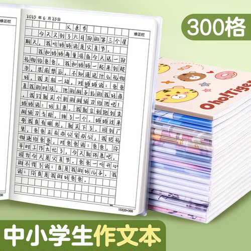 B5加厚胶套学生作文本300/400格