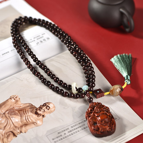 玄同搭配精雕佛牌加跑环挂链