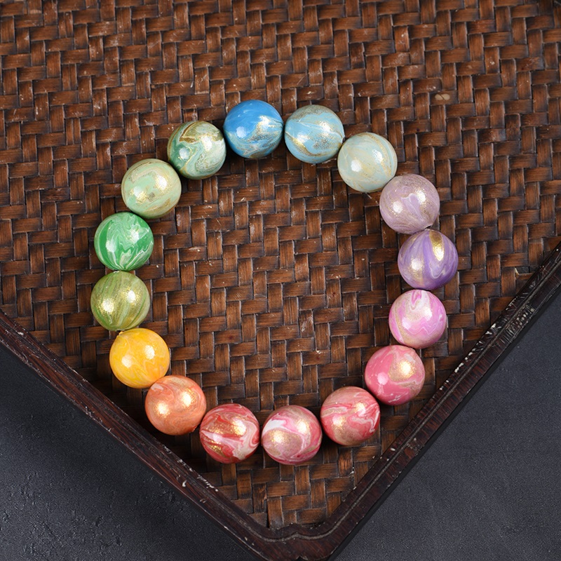 大漆马卡龙渐变多宝手串