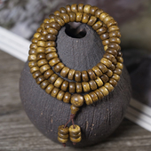 文莱沉香片珠108颗手链汶莱绿棋算盘珠异形珠文玩手串佛珠手饰