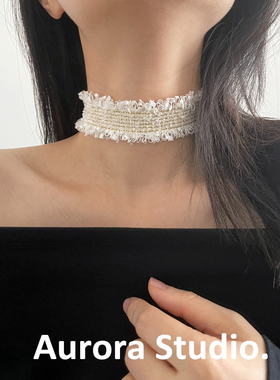 小香风氛围感女时髦仙气温柔项圈