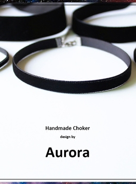 进口黑色丝绒choker项圈男女韩国简约短款颈带chocker 经典锁骨链