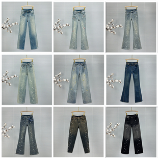 牛仔长裤 不可退换 女2025年春秋款 子潮小个子欧货短裤 裤 特价