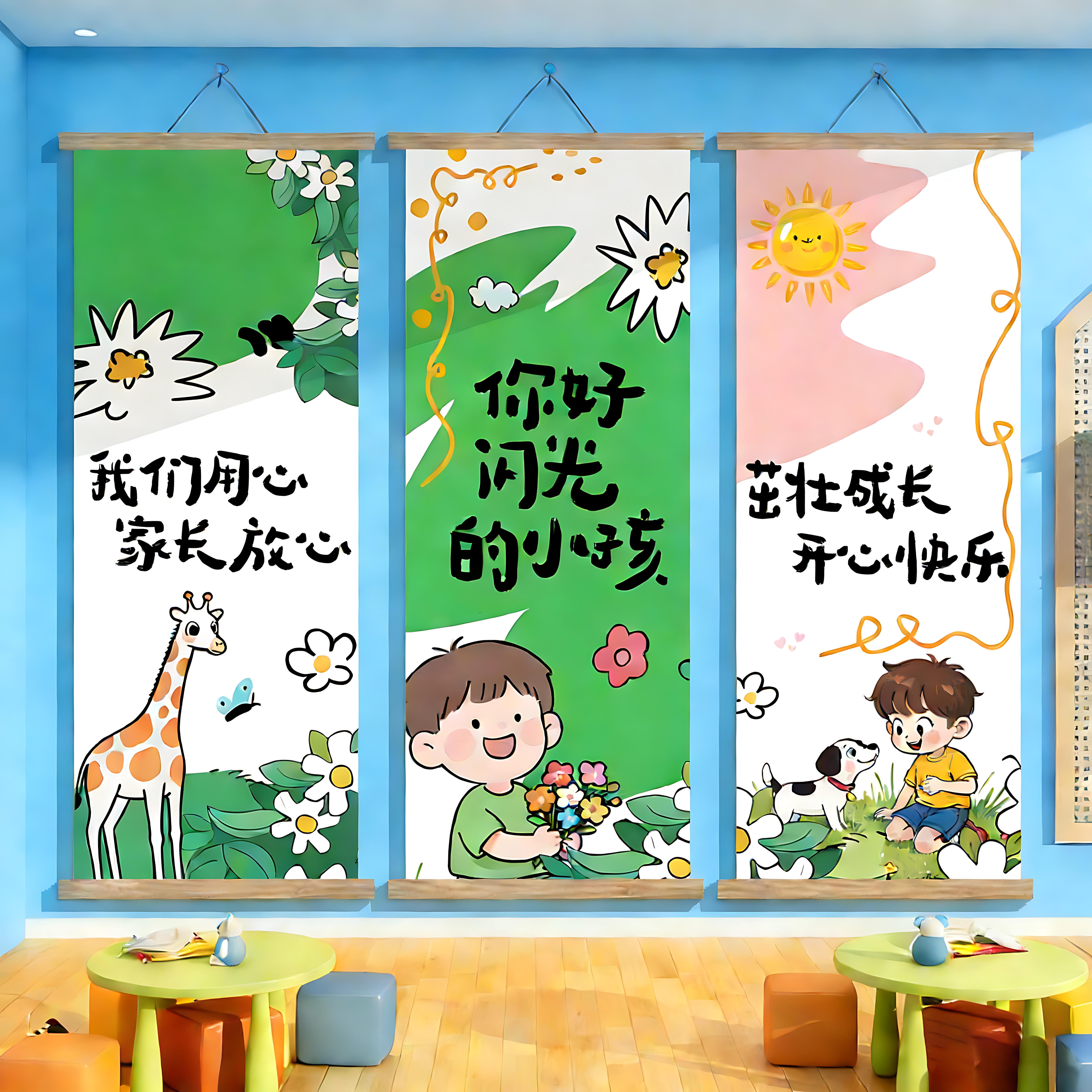 托管班墙面装饰幼儿园环创主题墙成品教室布置培训机构文化墙挂画,家居饰品,文化墙贴,淘宝优惠券,粉丝福利购,淘宝优惠卷