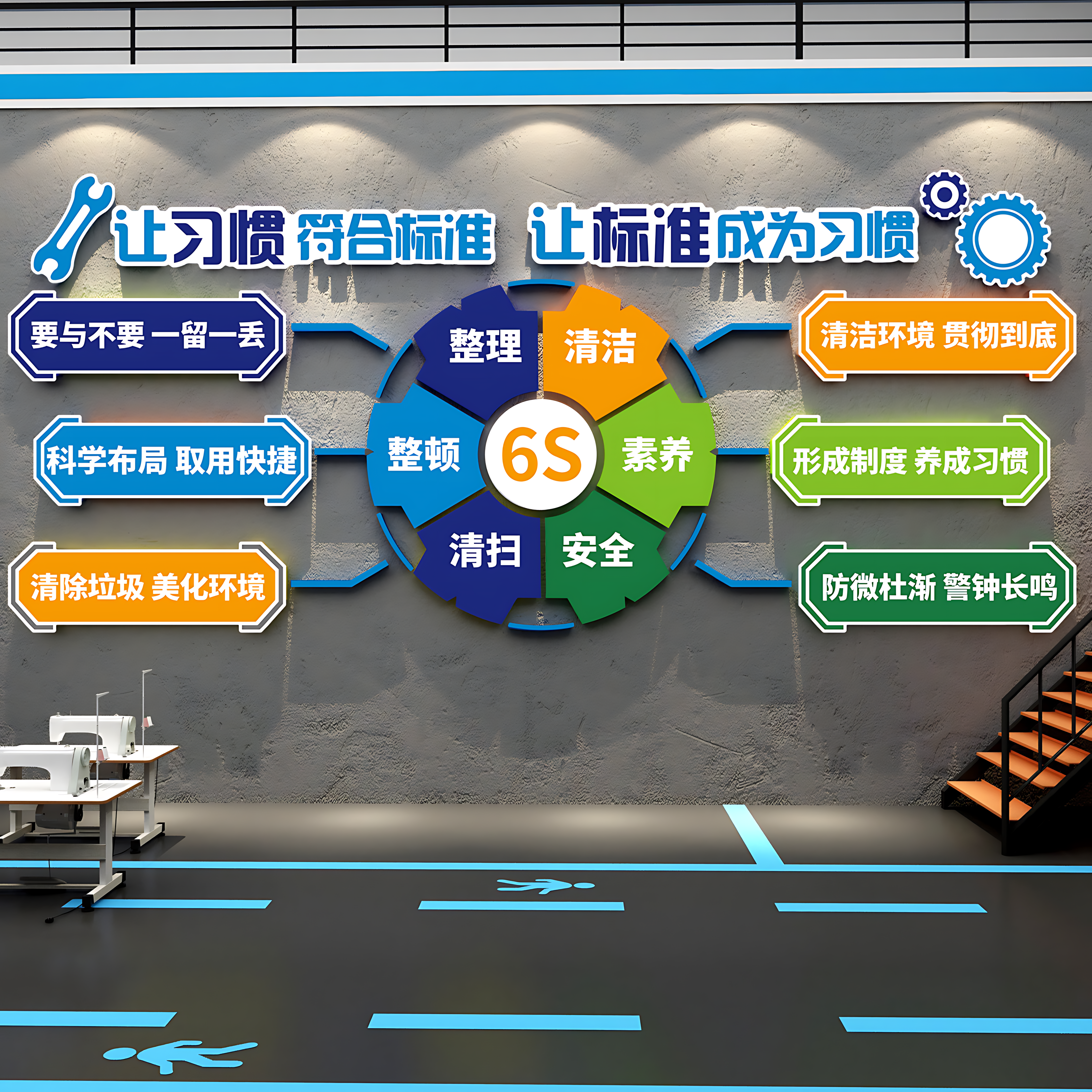 6s管理文化墙标识牌仓库企业工厂车间形象背景标语定制广告牌看板,家居饰品,文化墙贴,淘宝优惠券,粉丝福利购,淘宝优惠卷