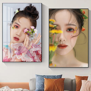 新娘化妆跟妆容彩妆盘头发造型宣传海报化妆造型工作室海报贴纸画