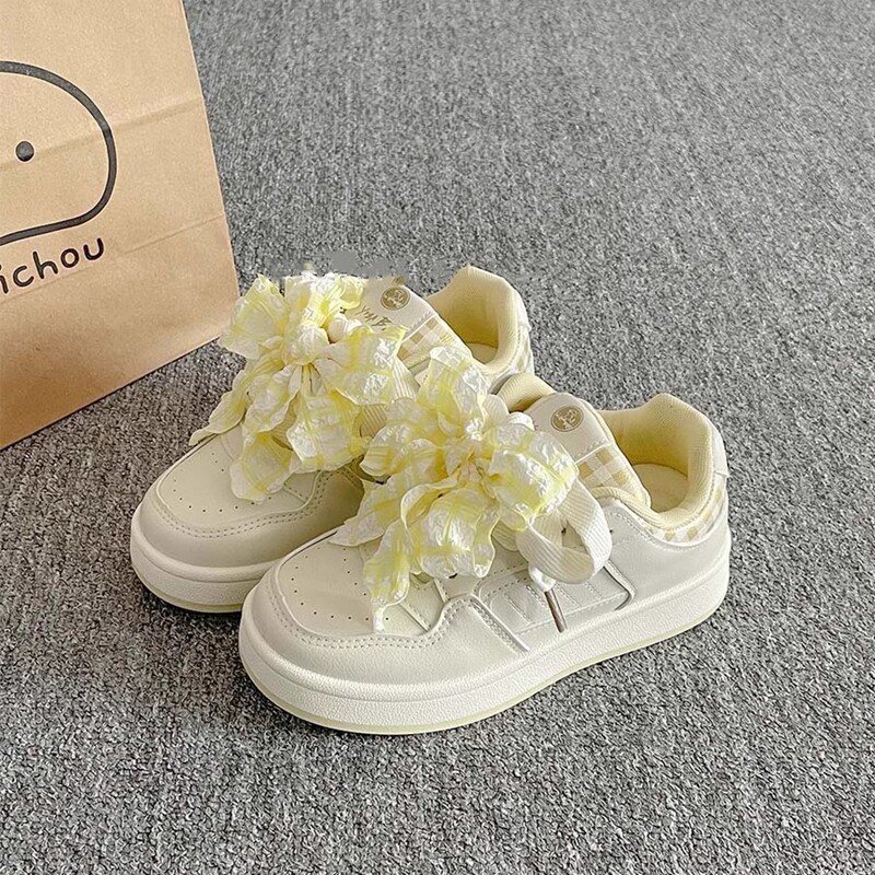 韩系百搭蝴蝶结面包鞋子