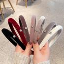 闪钻丝绒细发箍 纯色外出复古头箍发饰压发金丝绒极简洗脸发卡