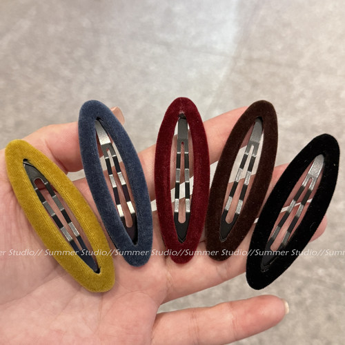5色闭眼入的品质丝绒发夹