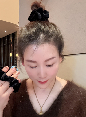 质感hen好 品质丝绒大肠圈发圈肥肠圈发绳头绳ins黑色发饰头饰女