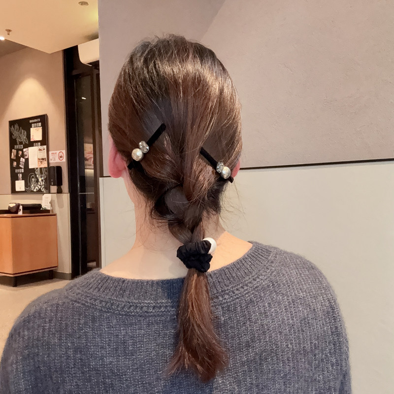 丝绒一字刘海夹~珍珠方钻夹前额边夹侧边刘海夹韩范碎发鸭嘴夹,饰品/流行首饰/时尚饰品新,发饰,淘宝优惠券,粉丝福利购,淘宝优惠卷