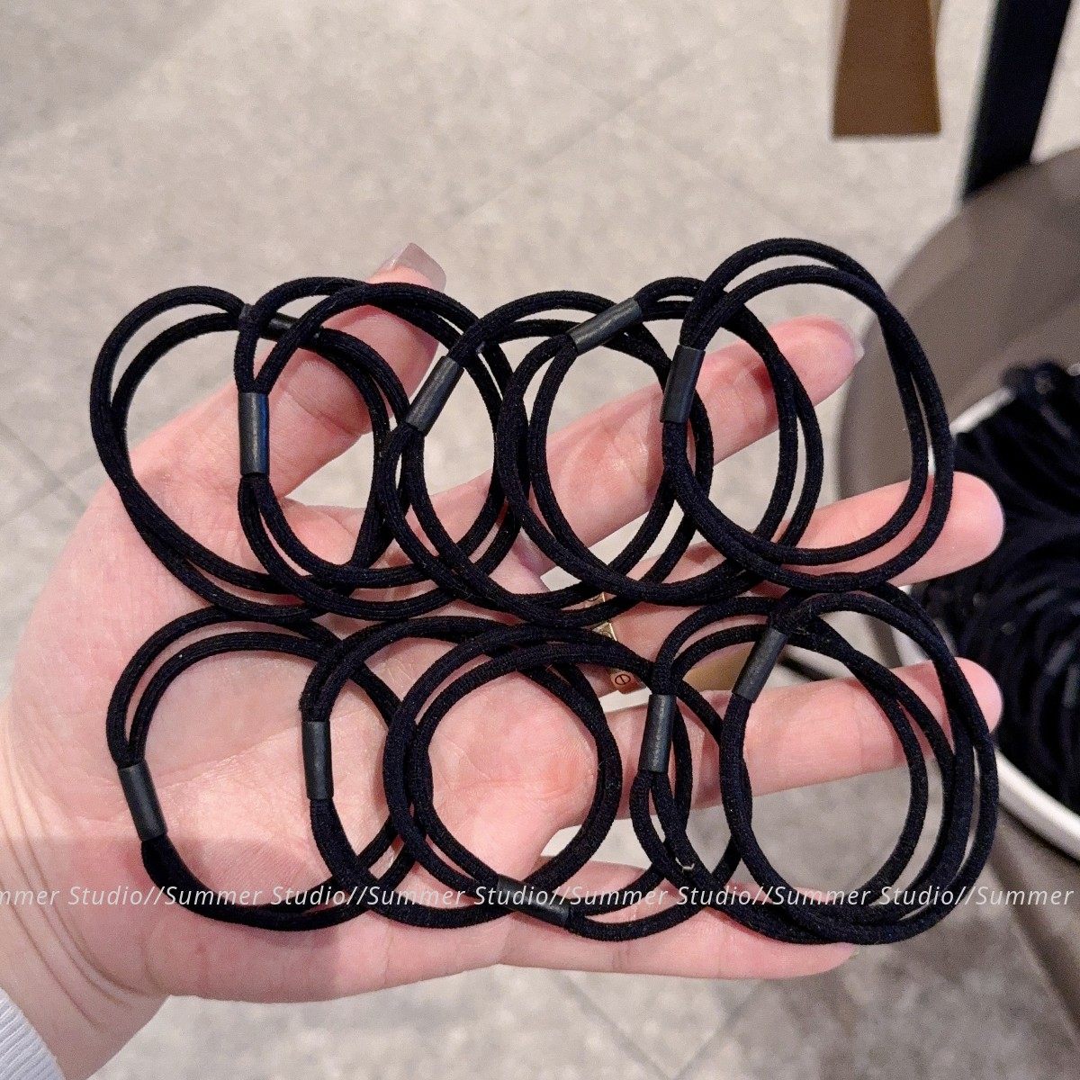 黑色头绳女生高弹力耐用发圈高马尾头圈发绳橡皮筋女扎头皮套基础,饰品/流行首饰/时尚饰品新,发饰,淘宝优惠券,粉丝福利购,淘宝优惠卷
