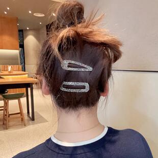 碎钻bb夹刘海夹后脑勺碎发夹百搭侧边夹小发夹发卡光闪闪头饰镂空